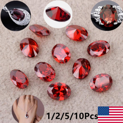 1/5/10X 13.89ct Pigeon Blood Red Ruby Unheated Diamond Oval Cut VVVS Loose  Gems