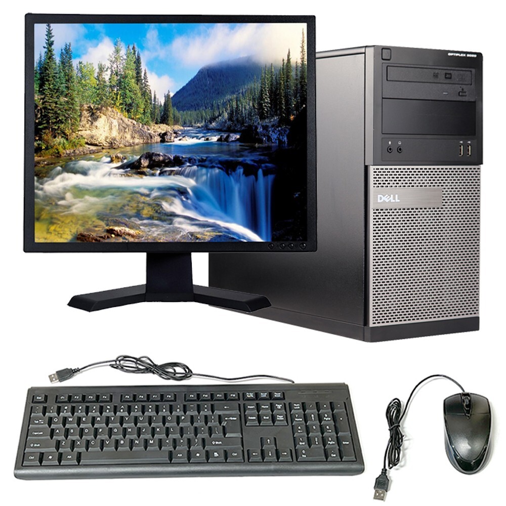 DELL - ANN　ノートPC ３台 Dell OptiPlex Tower Desktop Computer PC Core i3 8GB 500GB HD
