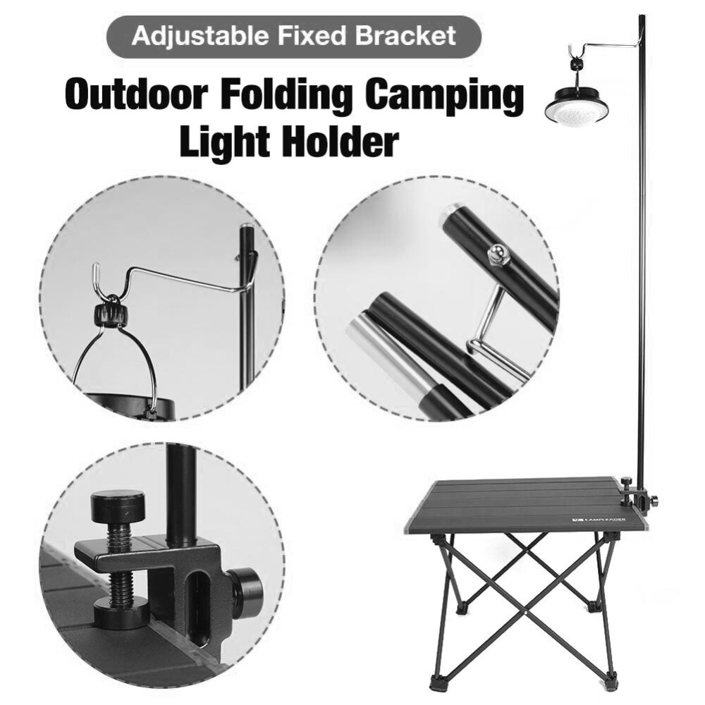 Portable Outdoor Camping Folding Lamp Post Pole Tent Hanging Light