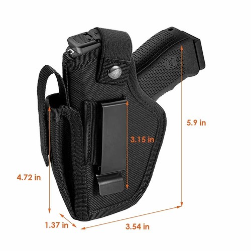 Gun Holster Tactical Concealed Carry Pistol Left/Right Hand IWB OWB w Mag Pouch
