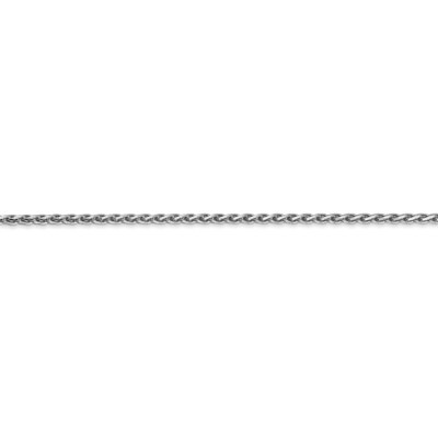 Pre-owned Superdealsforeverything Real 14kt White Gold 1.9mm Parisian Diamond Cut Wheat Chain Chain Bracelet