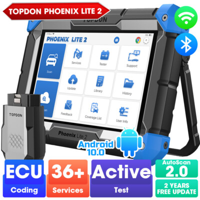 2024 TOPDON Phoenix Lite 2 Elite Bidirectional Car Diagnostic Scan E*CU Coding