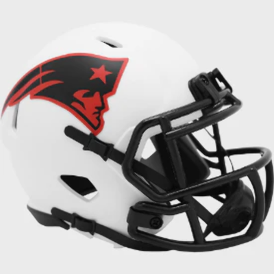 New England Patriots Mini Speed Football Helmet LUNAR - NFL.