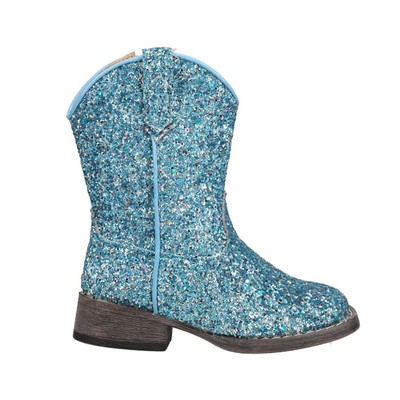 

Roper Glitter Galore Square Toe Cowboy Toddler Girls Blue Casual Boots 09-017-1, Синий, Roper Glitter Galore Square Toe Cowboy Toddler
