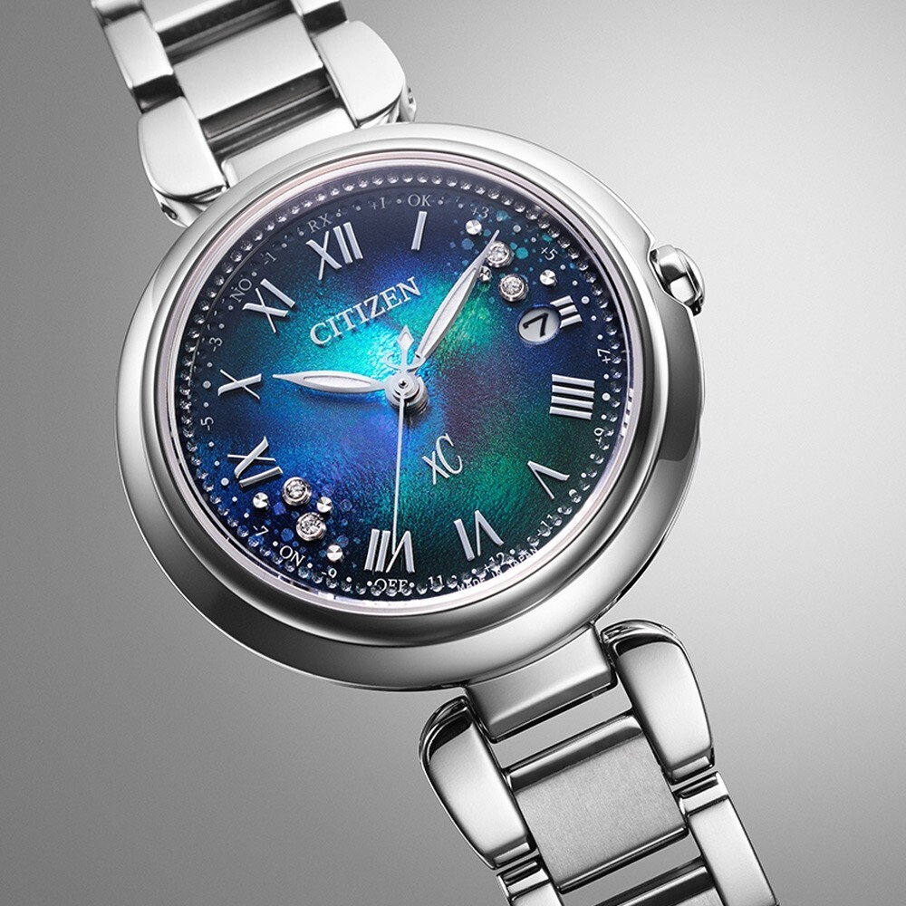 Pre-owned Citizen Ø29mm Xc Super Titanium Diamond Date Eco-drive Radio Es9460-61l Limited