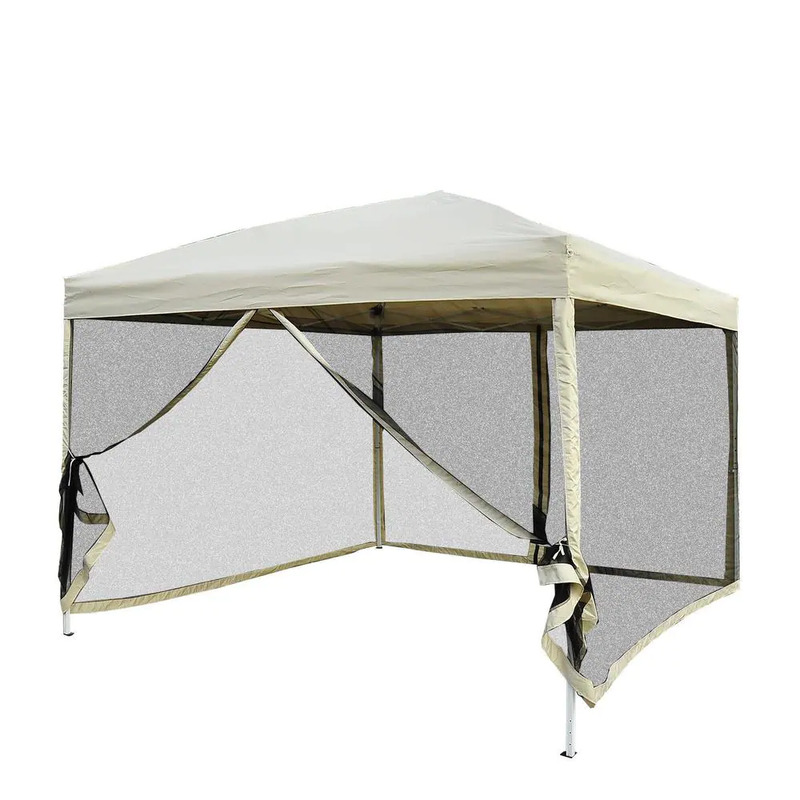 10X10 Ft Easy Pop up Canopy Shade Tent w/ Breathable Mesh Sidewalls Carrying Bag