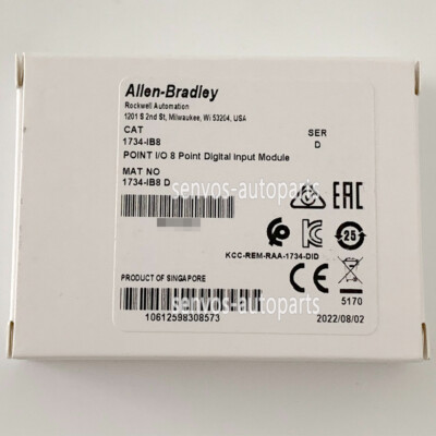 Allen-Bradley 1734-IB8 Ser D 8Point Digital Input Module AB NEW Factory Sealed