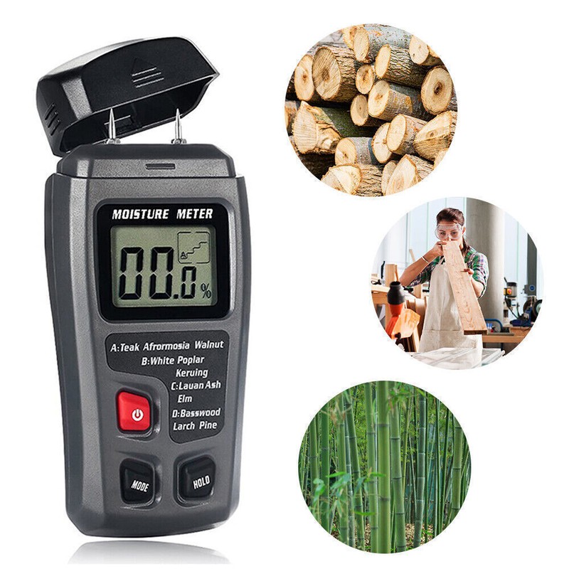 Lcd Feuchtigkeitsmesser MessgerÃ¤T Holz Mauer Wand Bau Feuchte Messer Messen