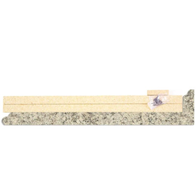 Laminate Endcap Kit For Countertop With Integrated Backsplash In Typhoon Ice