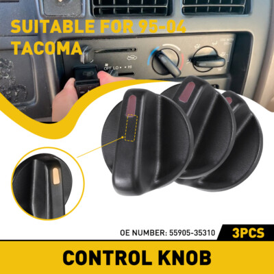 3X Air Conditioning Control Panel Knob Button Switch for Toyota Tacoma 1995-2004