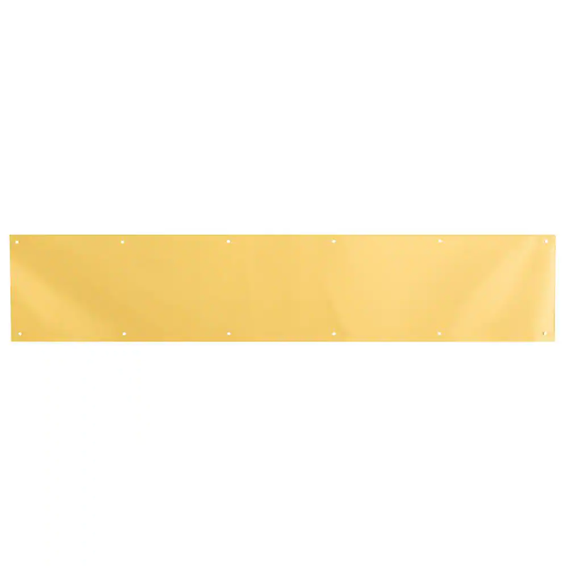 6 In. X 34 In., Aluminum, Door Kick, Polished Brass Plated |