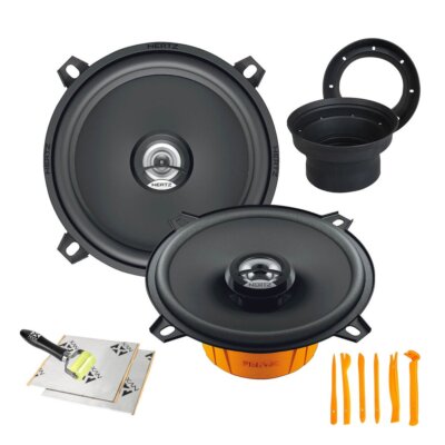 Hertz DCX130.3 40W 5.25'' Coaxial Speakers w/ NVX Complete Speaker Install Kit