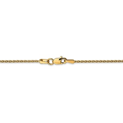 Pre-owned Superdealsforeverything Real 14kt Yellow Gold 1.3mm Diamond Cut Wheat Chain; 24 Inch; Lobster Clasp