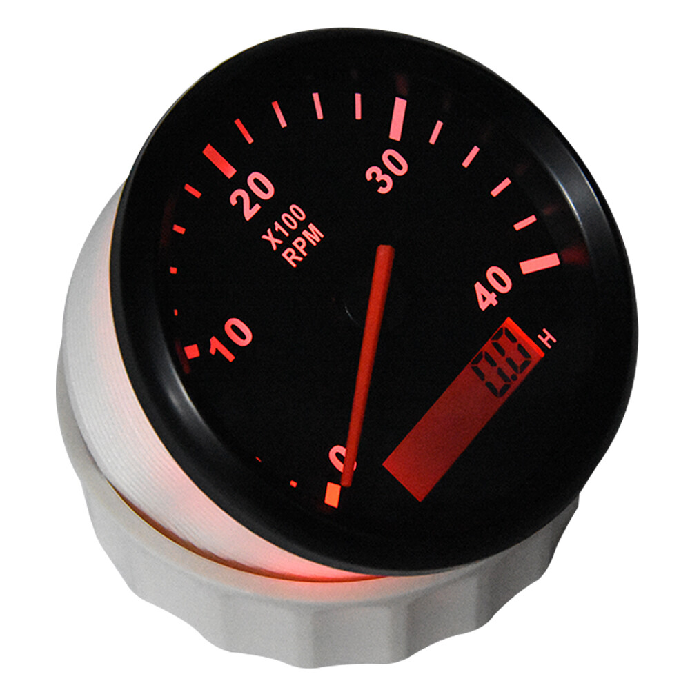 85mm Boat Marine Tachometer Diesel Engine Tacho Gauge 4000 RPM w