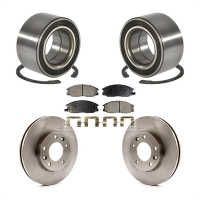 For Kia Sedona Front Wheel Bearing Disc Brake Rotors And Semi-Metallic Pads Kit 