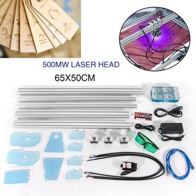 DIY Desktop láser Grabador Laser Engraver Machine 65x50CM +500mw laser head
