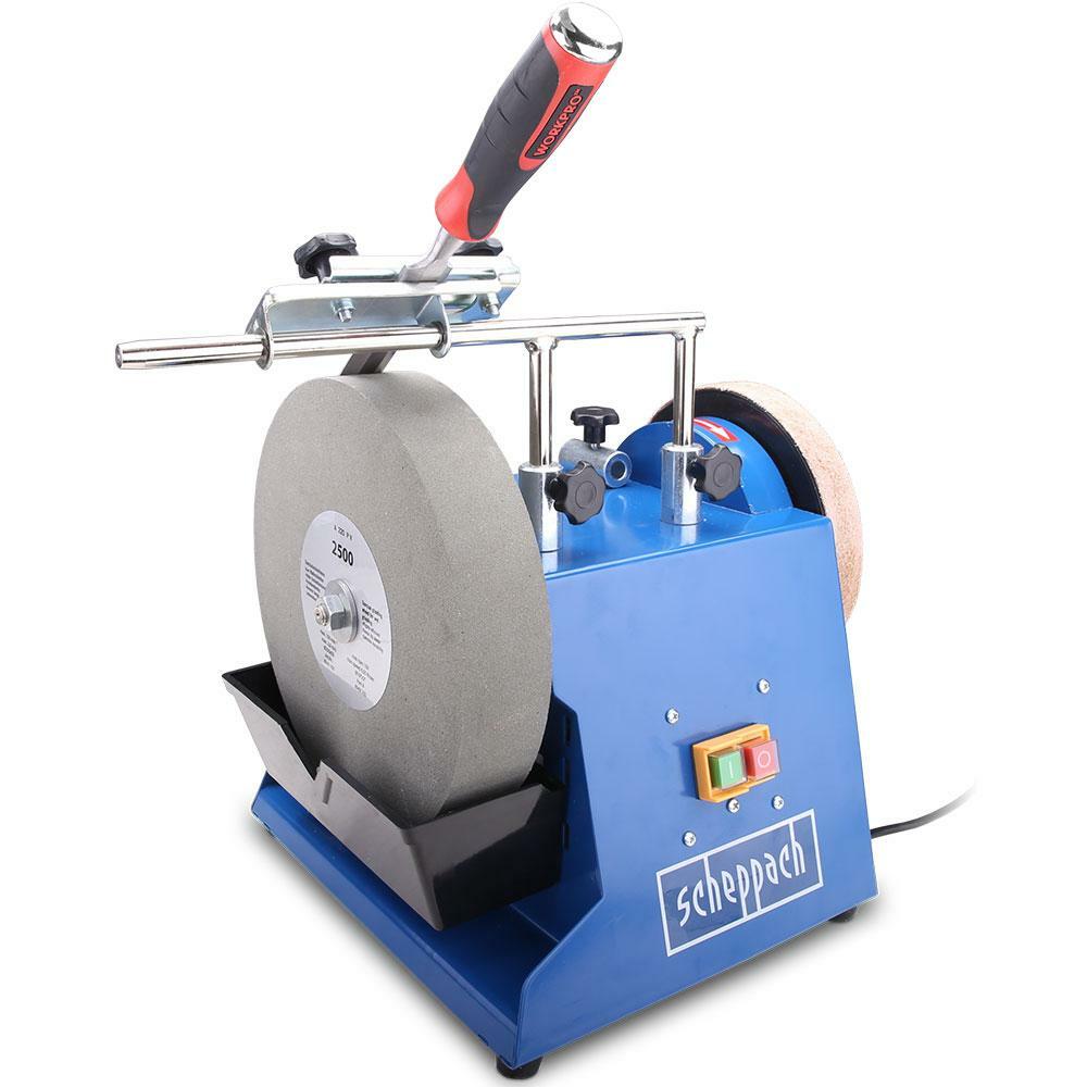 Scheppach 250mm Wet Sharpener Grinder Chisel Knife & Blade Sharp Stone