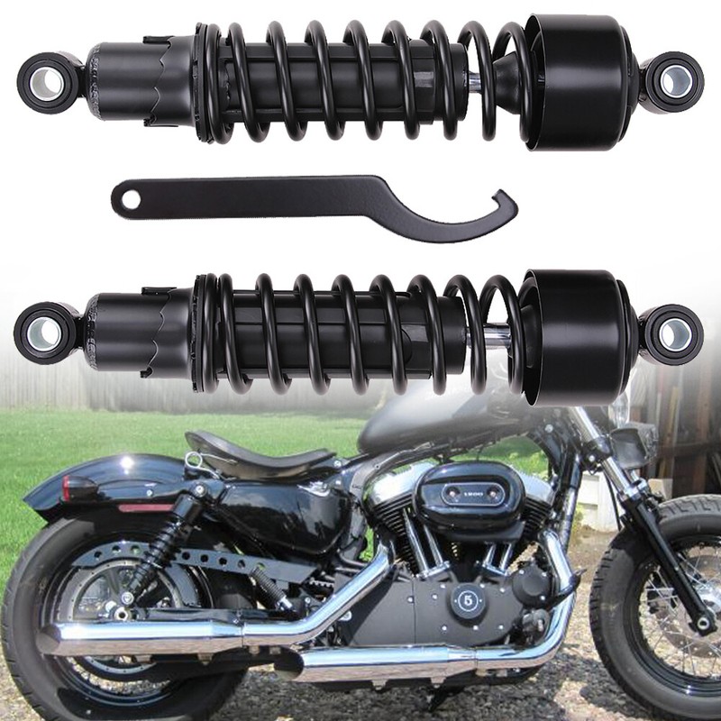Black Rear Suspension Shocks 11.75" For Harley Sportster Iron 883 1200