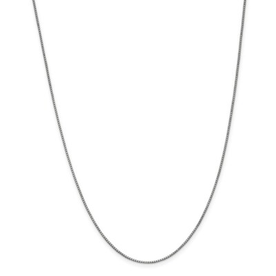 Pre-owned Superdealsforeverything Real 14kt White Gold 1mm Box Chain; 20 Inch; Lobster Clasp