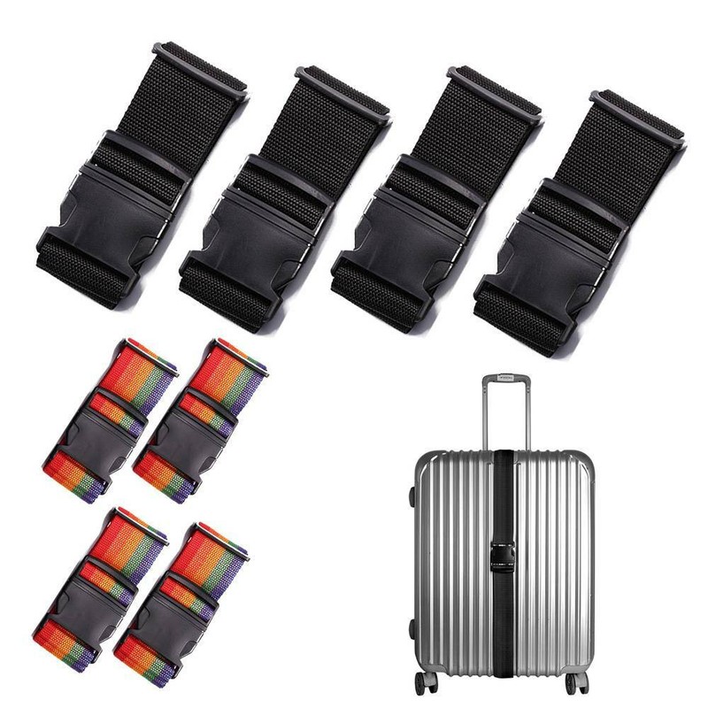 4 x Koffergurt Koffergürtel Kofferband Kofferriemen Reise Gepäck Gurt Tragegurt