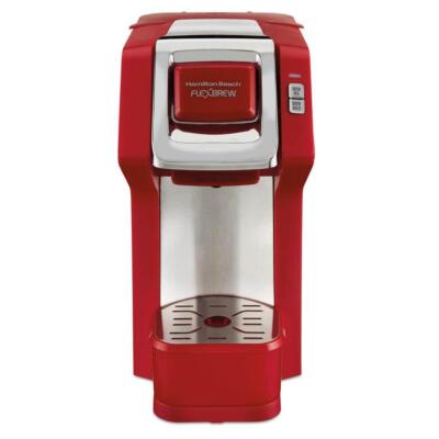 Hamilton Beach Single Serve Coffee Maker 10-Oz Red w/ Removable Drip/Crumb Tray
