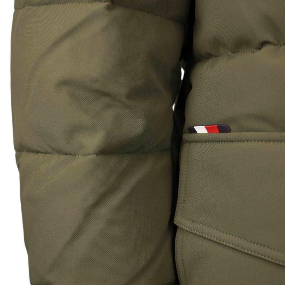 Pre-owned Tommy Hilfiger Herren Jacke Utility Parka Grün Unifarben Mw0mw27703 Rbn Khaki
