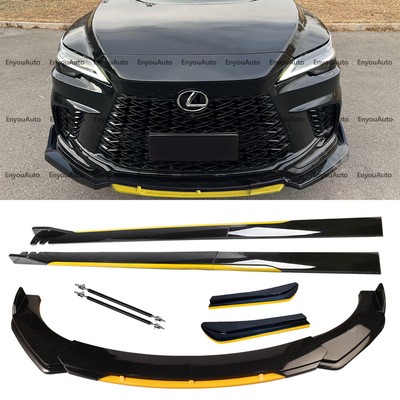 For Lexus LS460 LS500 Front Bumper Lip 86'' Side Skirt Rear Bumper Lip Yellow