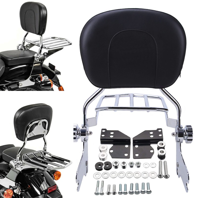 Backrest Sissy Bar+Luggage Rack /Docking For Harley Road King Street Glide 97-08