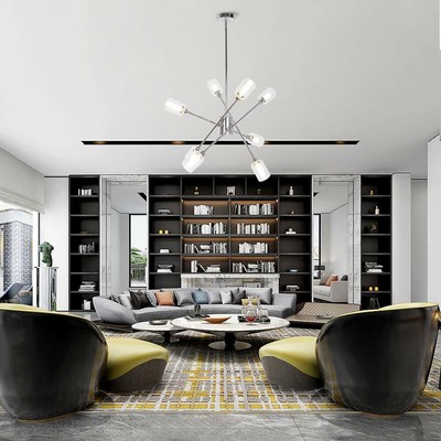 8Lights Contemporary Chandelier Sputnik Chrome Ceiling Light Glass Pendant Light