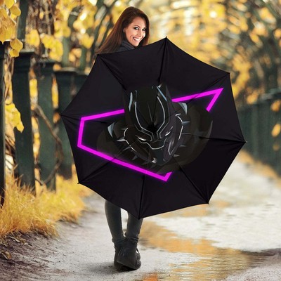 Black Panther Portable Automatic Umbrella Anti-UV Sun/Rain Folding Umbrella Gift