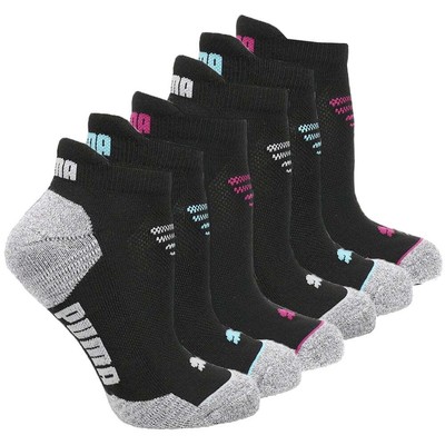 

Puma 6-Pack Low Cut Socks Womens Size  Casual 858418-06, Черный