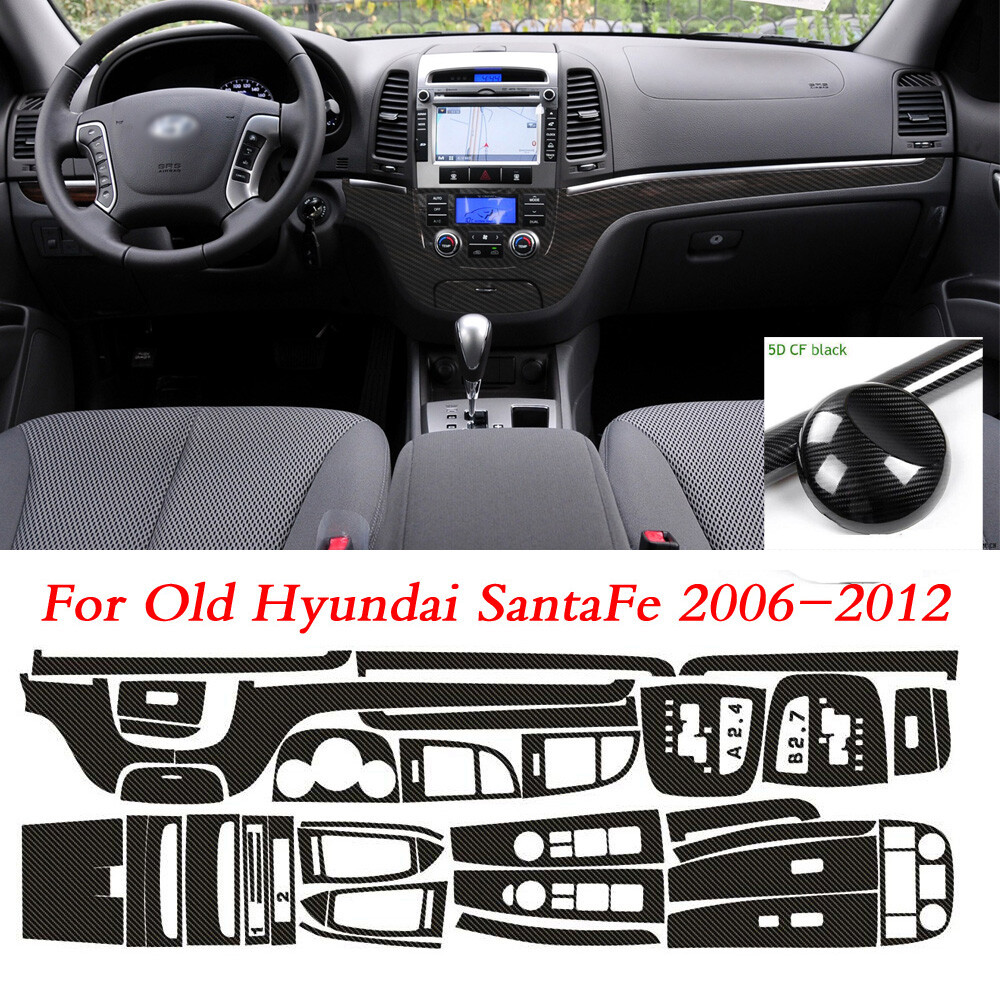 For Hyundai Santa Fe 2006-2012 5D Carbon Fiber Pattern