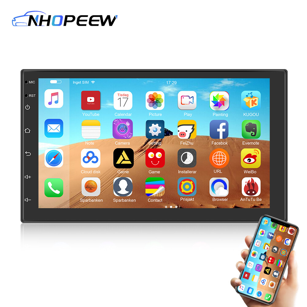 7" Double 2 Din Car Stereo Radio Android 12 GPS NAV Bluetooth Wifi FM USB RDS