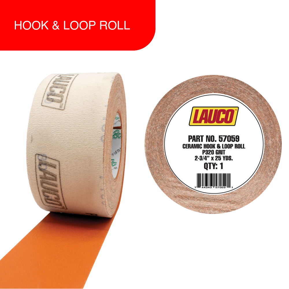 Premium Ceramic Grain Sanding Paper, Hook & Loop Sandpaper Roll 2.75” x 25 Yard