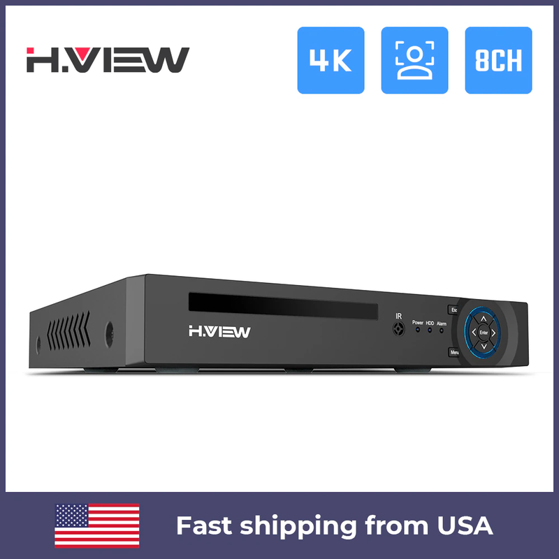 4K 8Ch Poe Nvr CCTV Security System Face Detection H.265 Network Surveillance