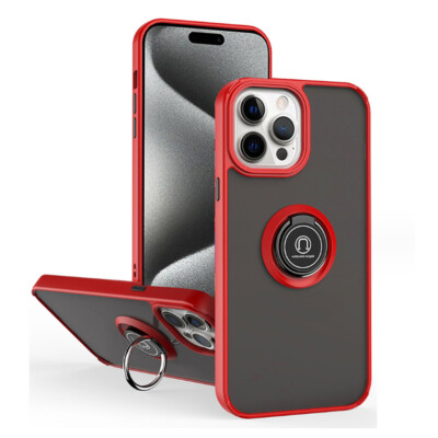 Ring Holder/Kickstand Matted Case Cover for iPhone 15/15 Plus/15 Pro/15 Pro Max