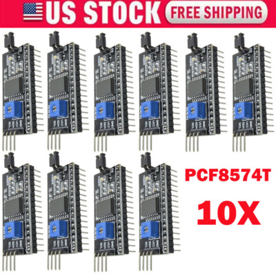 10X IIC I2C Serial Interface Board Module LCD 1602 2004 For Arduino PCF8574T HOT