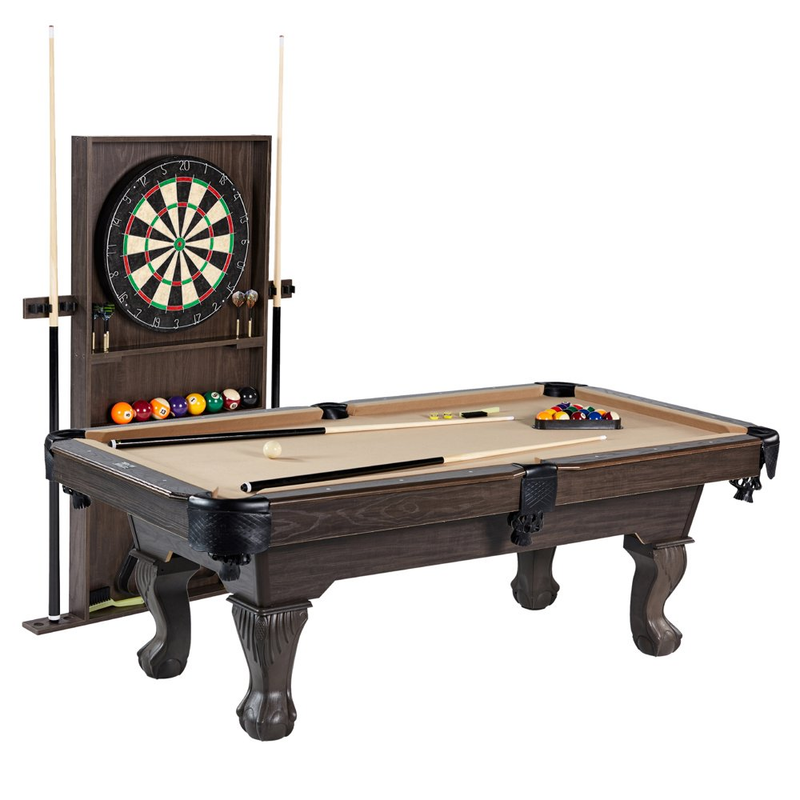 Cue Rack And Dartboard Set Dartboard And Pool Stick Holder