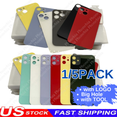 Back Glass Big Cam Hole Replacement For iPhone 8 Plus XR XS MAX 11 12 13 14 Pro
