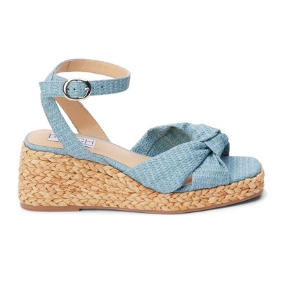 BEACH by Matisse Ibiza Ankle Strap Espadrille Wedge  Womens Blue Casual Sandals
