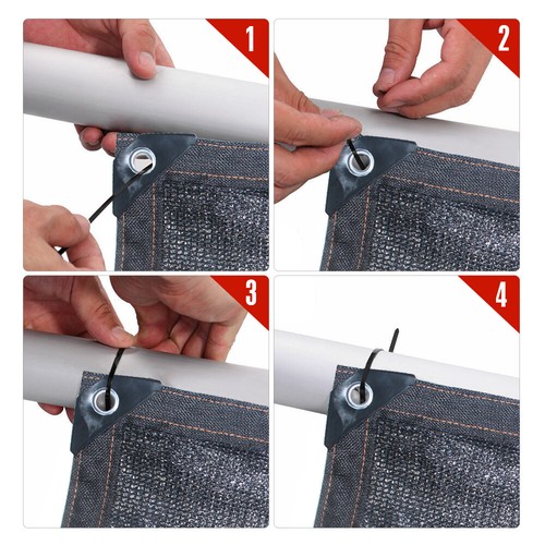 6' x 50' Black Fence Windscreen Privacy Screen Shade Cover Fabric Mesh Garden