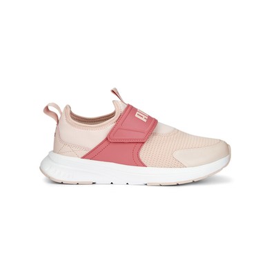 Повседневные кроссовки Puma Evolve Slip On Youth для девочек розового и белого цветов 38913305