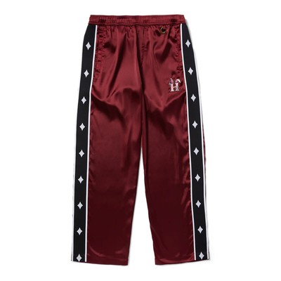 

Атласные спортивные брюки мужские HUF x Freddie Gibbs ягодного цвета, Красный, HUF x Freddie Gibbs Satin Track Pant