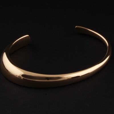 GEORG JENSEN Gold Bangle # 1640. Curve. Large. Regitze Overgaard. NEW! 20000019