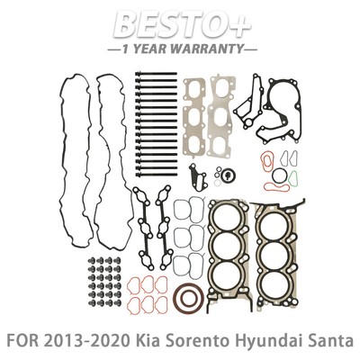 Front Head Gasket Bolt Kit Fit For Kia Sorento Hyundai Santa Fe XL 3.3L V6 13-20