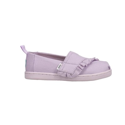 

TOMS Alpargata повседневные туфли без шнуровки для девочек фиолетового цвета на плоской подошве с рюшами 10017775T, Фиолетовый, TOMS Alpargata Ruffle Slip On Youth