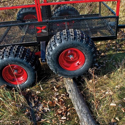 TX159 YUTRAX X4 Steel Mesh ATV Trail 4 Wheel Yard Cart Trailer Free Freight