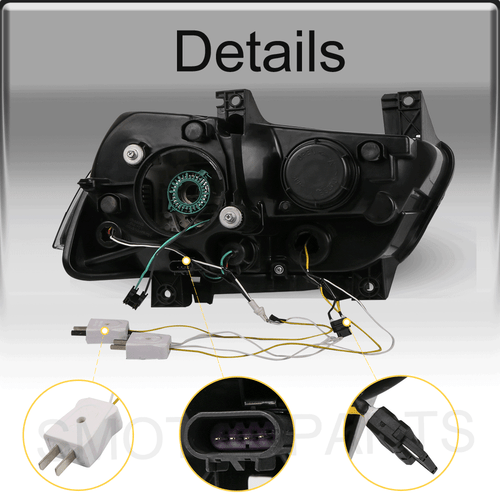 LED DRL Headlight Dual Beam Projectors Halogen Model For Dodge Charger 2011-2014