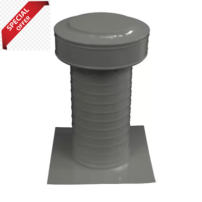 Keepa Vent 6 In. Dia Aluminum Roof Vent for Flat Roofs in Weatherwood