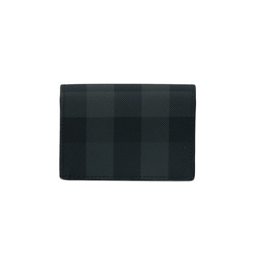 Pre-owned Burberry Id Wallet Ms Flint Brt 8070204 Charcoal A1208 In Gray